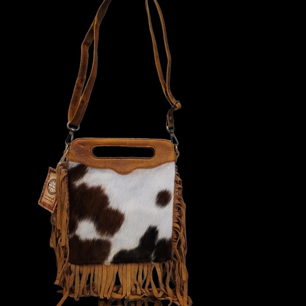 2023 Cowhide Fringe Shoulder Bag